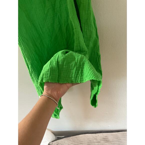 Nation LTD Adele Midi Dress Lime Green Gauzy Lightweight Slip Size S - Picture 3 of 8